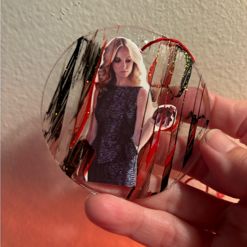 Caroline -what was Damon’s nickname for her? Fun ornament/car hanger. barbie
